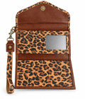 Billetera Maxi Bicolor Café con Print