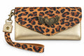 Billetera Maxi Bicolor Dorado con Print